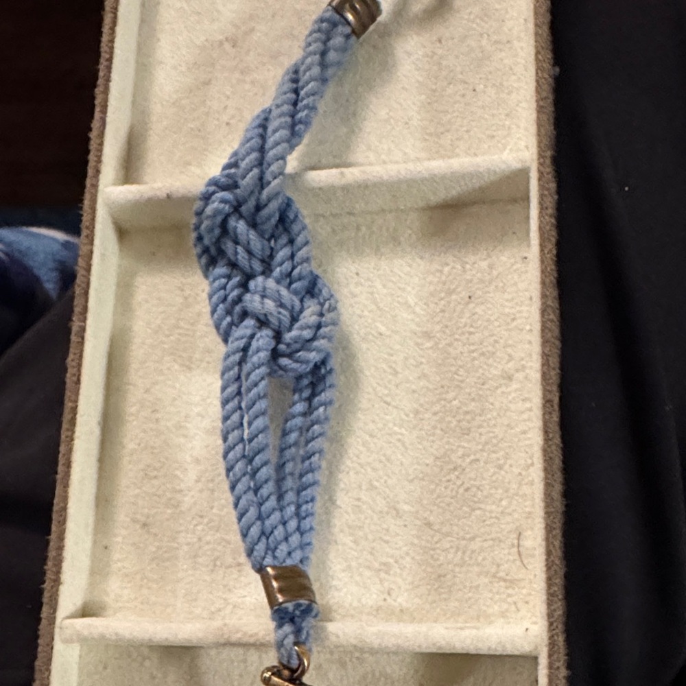 Kiel James Patrick Nautical Anchor Bracelet with Blue Rope